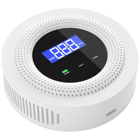 Detector de fugas de gas por wifi, alerta de voz en directo, aplicación con indicador de concentración, alarma de alta intensidad, alimentación por USB.