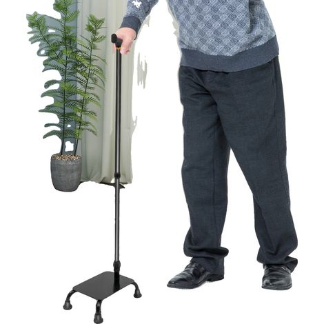 Ayuda para escalar con bastón, altura ajustable, soporta hasta 136 kg, construcción ligera, mango antideslizante y cómodo, altura ajustable de 81 a 96,5 cm. (1/5)