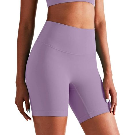 Nahtlose Damen-Sportshorts mit hoher Taille, elastisch (1/5)