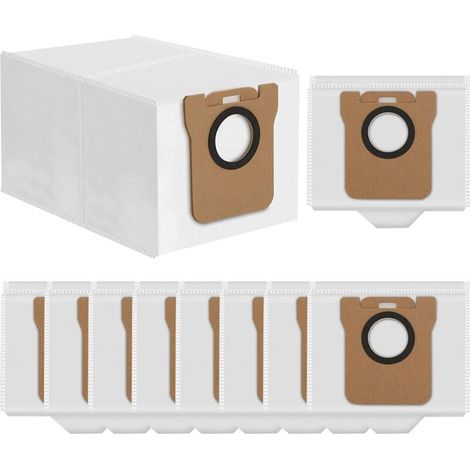 Paquete de 10 bolsas para aspiradoras Xiaomi X10+ y Dreame L10s Ultra - Base - 2,5 L - Gran capacidad - Crezuo (1/4)