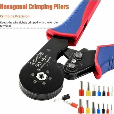 Pince à Sertir, Kit d'outils de Sertissage 0.08-16mm²/28-5 AWG, avec 1200 Cosses Electriques a Sertir, Pince Auto-réglable, Outil de Sertissage de Câbles (1/3)