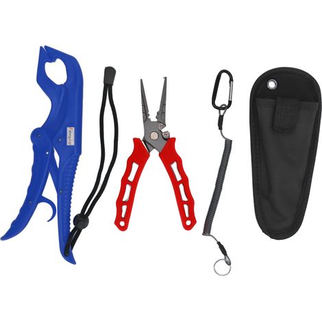 Pinces de pêche multifonctions, gripper à lèvres, outil d’assistance, cadeau homme pour pêche sur glace et lac, bleu (1/5)