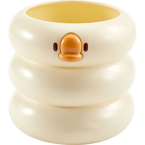 Pot à crayons Canard en plastique mignon, grand容量 pour bureau, organiseur de stylos et pinceaux, 11x10cm, durable (1/5)