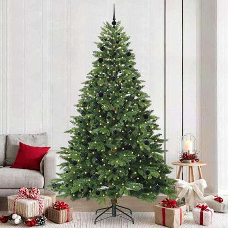 Sapin de Noël artificiel avec 300 LED Vert 240 cm PE et PVC (1/5)