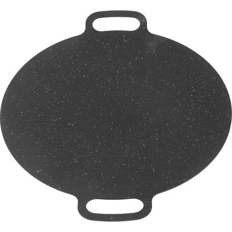 Poêle à griller coréenne ronde en fonte antiadhésive avec revêtement en pierre médicale, bonne isolation, plaque de cuisson pour barbecue avec sac de rangement Oxford, 25 cm / 9,8 pouces (1/5)