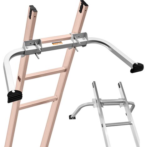 Stabilisateur d'Échelle de Toit en Acier au Carbone avec Accessoires, Pieds Caoutchouc Antidérapants, Capacité Charge 150 kg, Compatible avec Différentes Formes d'Échelles pour Gouttière Toit (1/5)