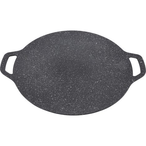 Poêle à BBQ de forme ronde en aluminium à haute conductivité thermique de finition brillante