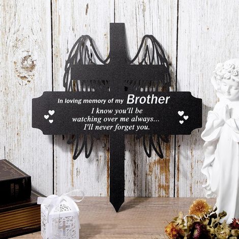 Piquets commémoratifs, décorations de tombes pour cimetière, plaques funéraires, plaques commémoratives, piquets étanches pour jardin de condoléances (1/5)