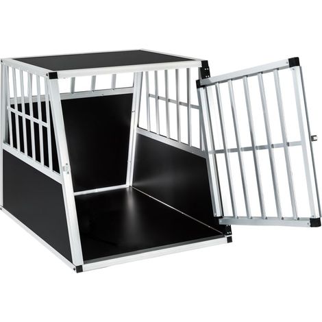 Caisse de transport pour chien légère et solide 66 x 90 x 69,5 cm avec dos incliné (1/5)