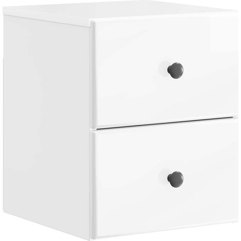 Mesita de Noche de Pared con cajón Brillante 34,5 x 33 x 40 cm vidaXL