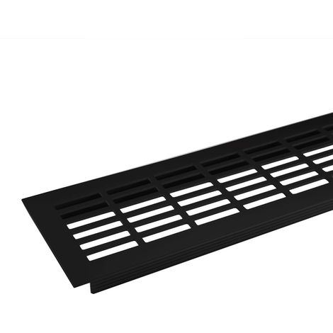 Lüftungsgitter Lochblech 480 x 81 mm schwarz Belüftung Lüftungsblech Stegblech (1/2)