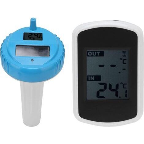 Thermomètre de Piscine Solaire sans Fil Flottant Facile à Lire, thermomètre numérique pour piscines, Parcs Aquatiques, Sources Chaudes et salles de Bains