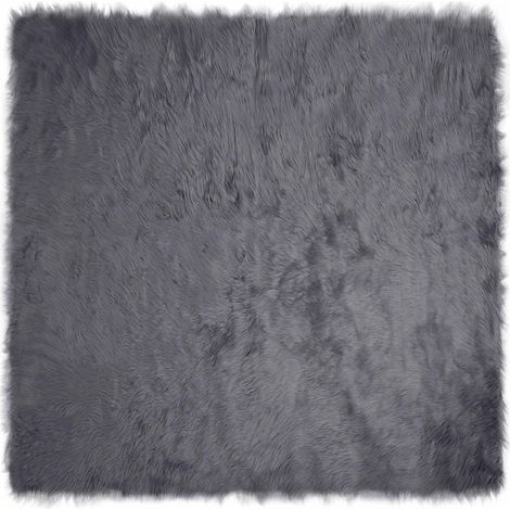 Maison Exclusive - Tappeto in finta TAFALLA Antracite 200 x 200 cm Poliestere