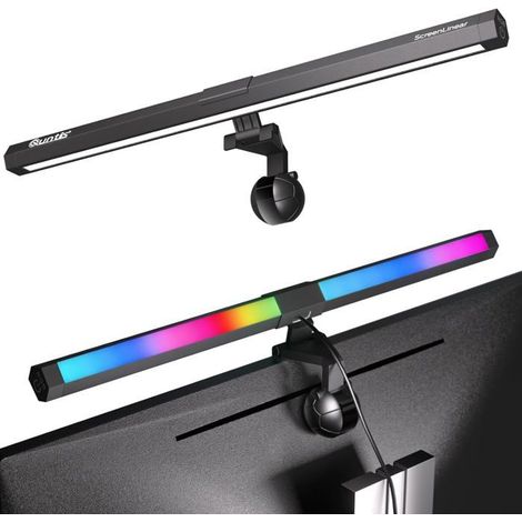 LED Lampe Ecran PC USB d'ordinateur 40CM RGB Light Bar Monitor Computer, Lumière Ambiante Réglable 15 Couleurs d' Eclairage (1/5)