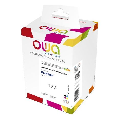 Pack cartouche Owa compatible Brother LC123 couleurs pour imprimante jet d'encre (1/5)