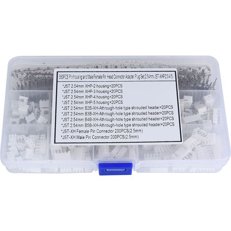 Kit de remplacement d'en-tête enveloppé, boîtier de connecteur à broche, 560 pièces, Compatible avec JST-XHP