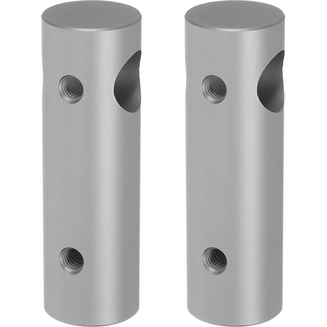 1 Ensemble de eurs métalliques pour Rails d'étagère : Embouts dorés pour poteaux de Garde-Corps en Verre, Supports de Rails d'étagère, pour Meubles pour installations à (1/5)