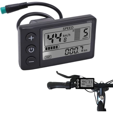Écran LCD pour vélo électrique, GPS étanche 24 V 36 V 48 V, compteur de vitesse et odomètre
