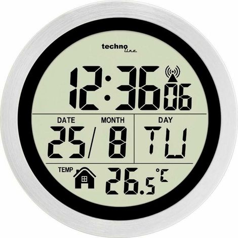 GROOFOO Radio Control Radio Control Clock Creative Home Réveil électronique Calendrier Perpétuel Horloge Murale Numérique Double Réveil Horloge Simple Muet Horloge Murale Horloge Murale Température Ho (1/5)