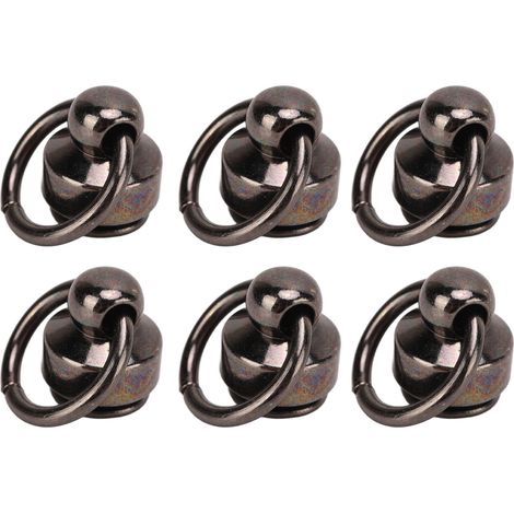 200 jeux de rivets en laiton à tête ronde pour portefeuille, vis et rivets à anneau de traction haute durabilité, à fabriquer soi-même, adaptés aux sacs à main et aux vêtements (9 mm). (1/5)