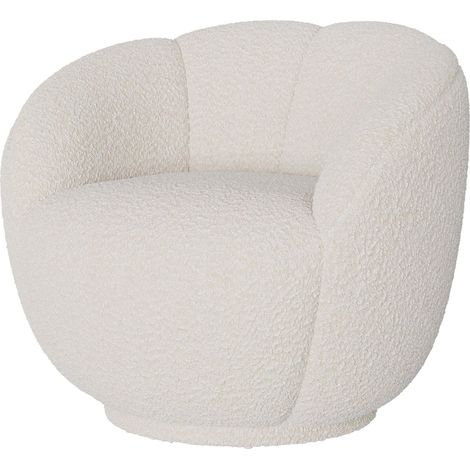Sillón en tela bouclé blanco - Ysé (1/4)