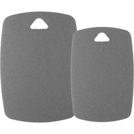 Set 2 taglieri kitchen flexy silicone e plastica grigio