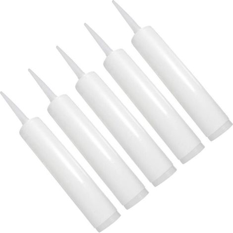 SABIR 5pièces Tubes De Calfeutrage Vides Plastiques Rechargeables Pour Réparation À Domicile Outils De Construction Polyvalents (1/4)