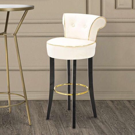 Sessel Tupiza, Samtbezug, gepolstert, Farbverlauf Sitzfläche Creme, 46x48x96h cm Weiß Creme (1/5)