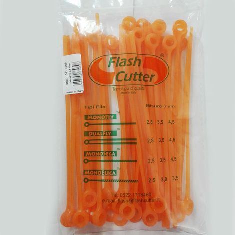 LAMELLE PER TESTINA FLASH CUTTER SEZIONE OVALE 2,8x4,5 MM MONOFLY 40 pz. - 10119109