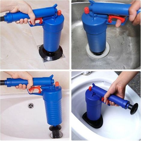 Déboucheur haute pression - - 4 ventouses - Puissant et robuste - Nettoyage canalisations - Nettoyage toilettes (1/5)