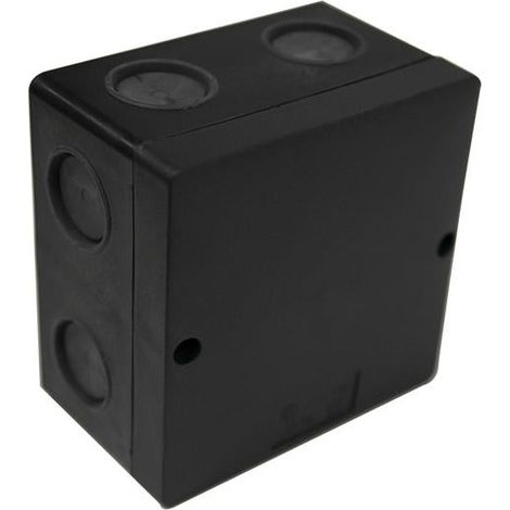 Dencon IP66 Junction Box Black 100x100mm - Waterproof Sealing