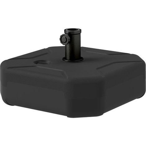 Pied de parasol lestable jusqu'à 25 kg, support carré pour parasols de 38/48 mm (1/4)
