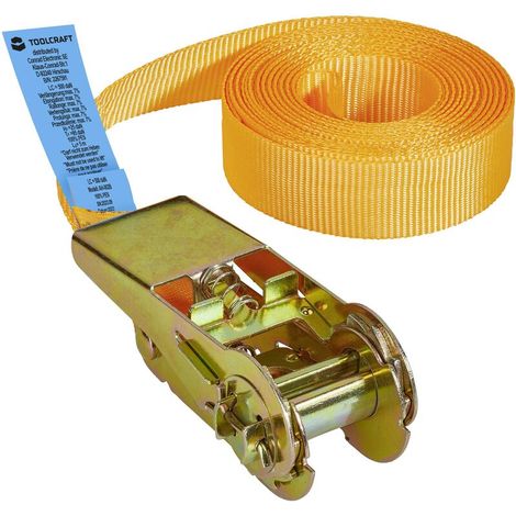 TO-6802773 Sangle de serrage simple Force de traction LC : arrimage plaquant (simple/direct)=250 daN (L x l) 5 m x 25 mm à cliquet EN 12195 A843092