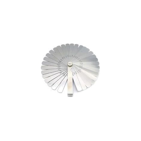 Dickenmessgeräte, 32 Klingen, Stahldickenmessgerät, metrisches Dickenmessgerät, imperial, zum Messen der Schlitzbreite, Dickengrößen (0,02–1,00 mm) (1/5)