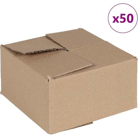 Boîte Pliable 50 pcs Naturel 15 x 15 x 8 cm Carton