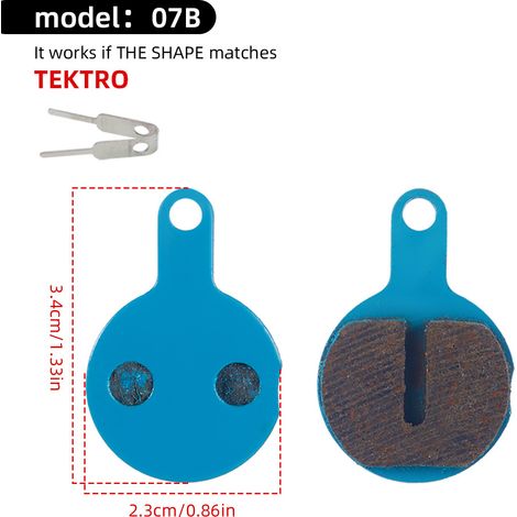 07B Plaquettes de frein pour vélo, plaquettes de frein à disque, plaquettes de frein hydrauliques, accessoires pour freins à disque BB5/BB7 (1/5)