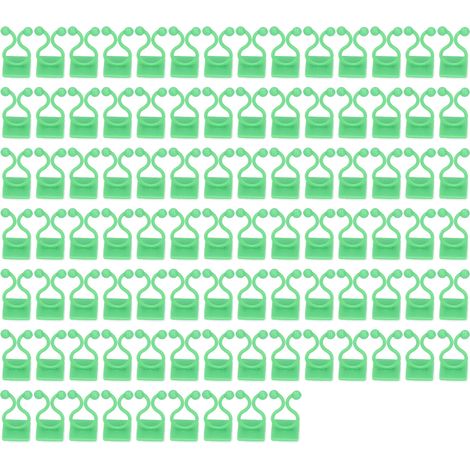 100 supports muraux pour plantes grimpantes, clips de fixation auto-adhésifs pour branches, verts (1/5)
