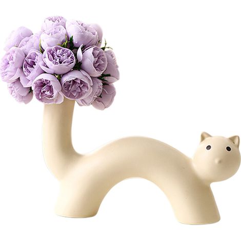 Vasi decorativi per fiori, vasi a forma di gatto, vasi per boccioli - 2 6
