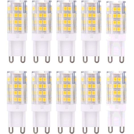 G9 LED Lampe Ampoules, Blanc Chaud 3000K 5W Lumiere équivalent aux ampoules halogènes de 40 W 420 lumens not dimmable, lot de 10 (1/5)