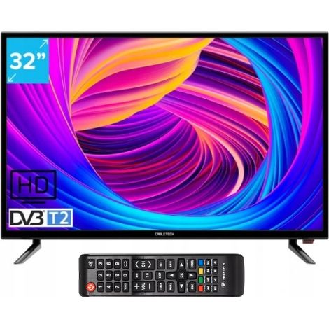 32"-LED-Fernseher Cabletech HD READY DVB-T2 H.265 HEVC + HDMI-Kabel