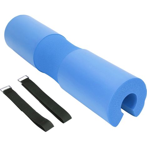 Coussin de protection pour haltères, cou et épaules, idéal pour les squats, les fentes et les hip thrusts (bleu). (1/5)