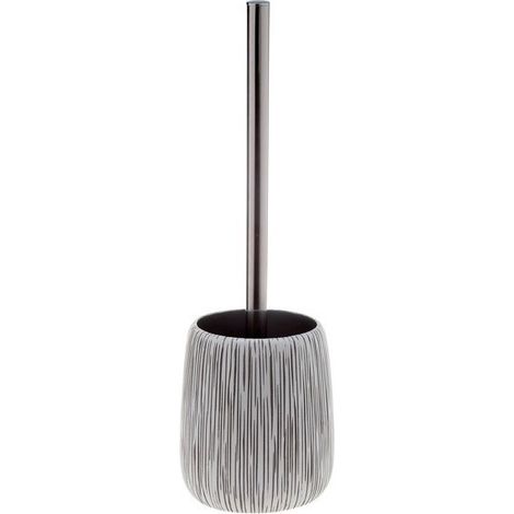 brosse Wc avec support Polyresine HOLLIS Blanc & Taupe Spirella (1/3)