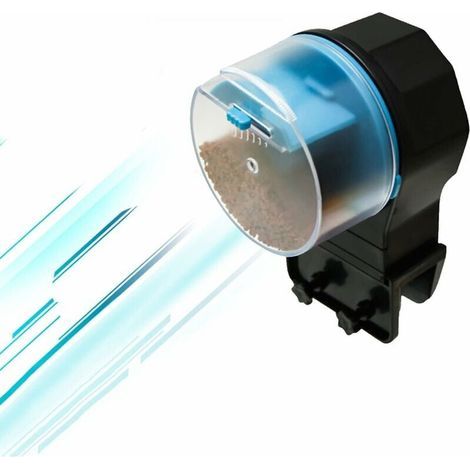Mangeoire Intelligente pour Poissons d'Aquarium, Alimentateur de Minuterie de Réservoir d'Aquarium de Vacances, Distributeur de Nourriture pour Poissons Programmable (Bleu) (1/4)