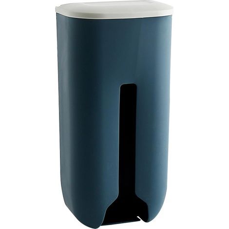 Boîte de rangement pour sacs plastiques, distributeur de sacs pour la cuisine, organiseur de sacs de courses (Bleu Foncé) (1/4)