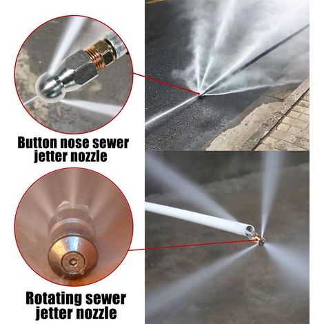Tuyau de drainage de 15 mètres, filetage 1/4 NP, pression de 5800 PSI, divers raccords et accessoires, tuyau en caoutchouc (1/5)