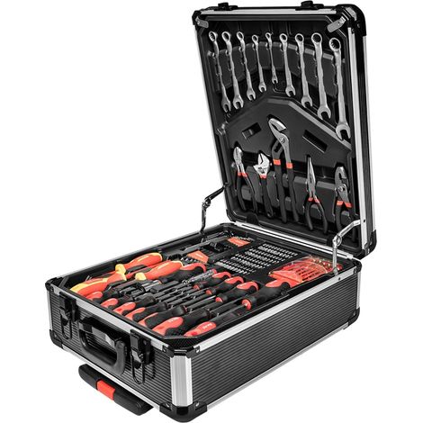 Brüder Mannesmann Werkzeugtrolley M29098 969-tlg. Teleskopgriff Grundausstattung