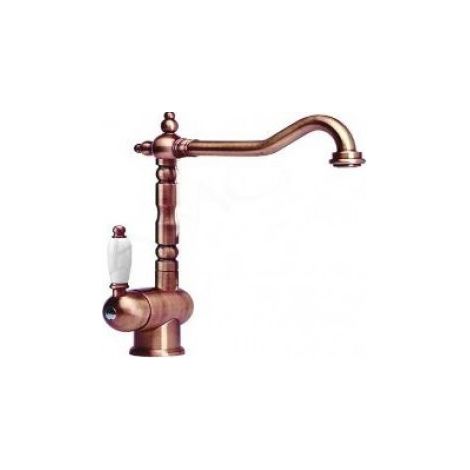 Crolla 2800VO Miscelatore Cucina Monocomando Rustico Bocca Girevole colore Vecchio Ottone Stone-Rame (1/2)