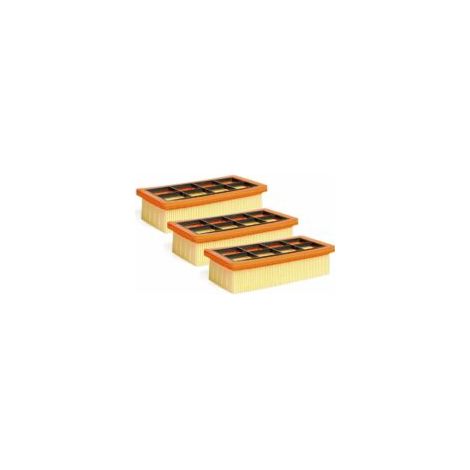 Kit de 3 filtres pour aspirateur Kärcher AD3.200, filtres plats pliables. (1/3)