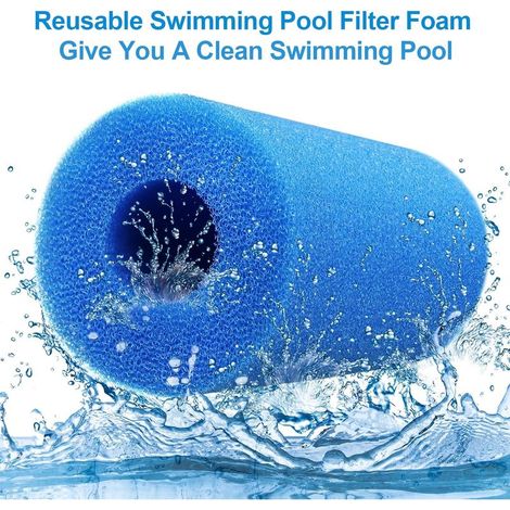S-Union Filterschwamm, wiederverwendbare und waschbare Schaumstofffilterkartusche, für Intex Typ A Schwimmbecken, Aquarien, Spas (6 Stück) (1/3)