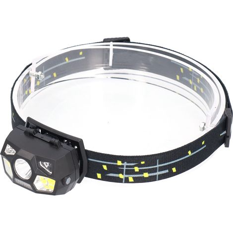 Stirnlampe mit hoher Helligkeit, langer Akkulaufzeit, Sensorschalter, 60 Grad stufenlos verstellbarer Induktions-Stirnlampe für Sport (1/5)